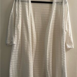 Avenue City Chic White Open Front Cardigan Top